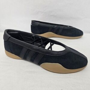 Adidas Taekwondo Mei Ballet Sneakers JQ0669 Black Suede Gum Women's Size 11